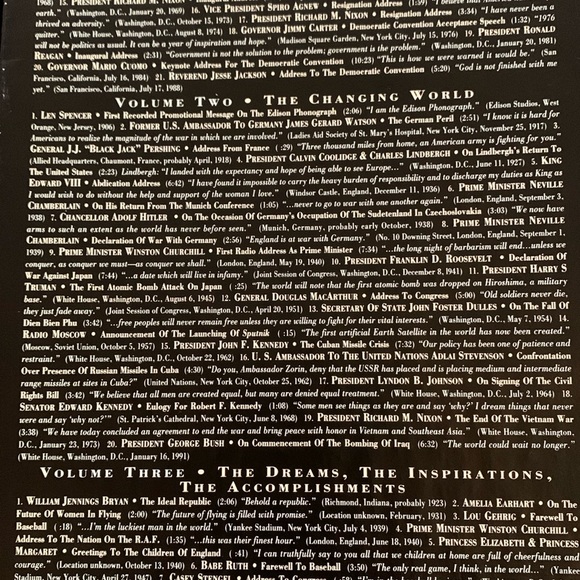 HISTORY FANS-Greatest Speeches - 20th Century-4 CD’s - Picture 5 of 6